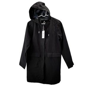 Wantdo Windbreaker Hooded Jacket size M Women Black Full Zip Waterproof NWT